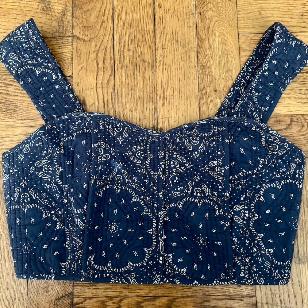 Madewell Women's Navy Crop Top